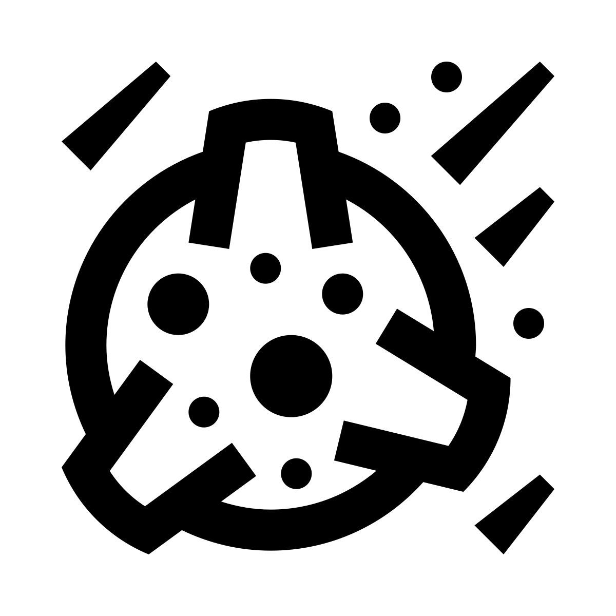 falling meteorite icon