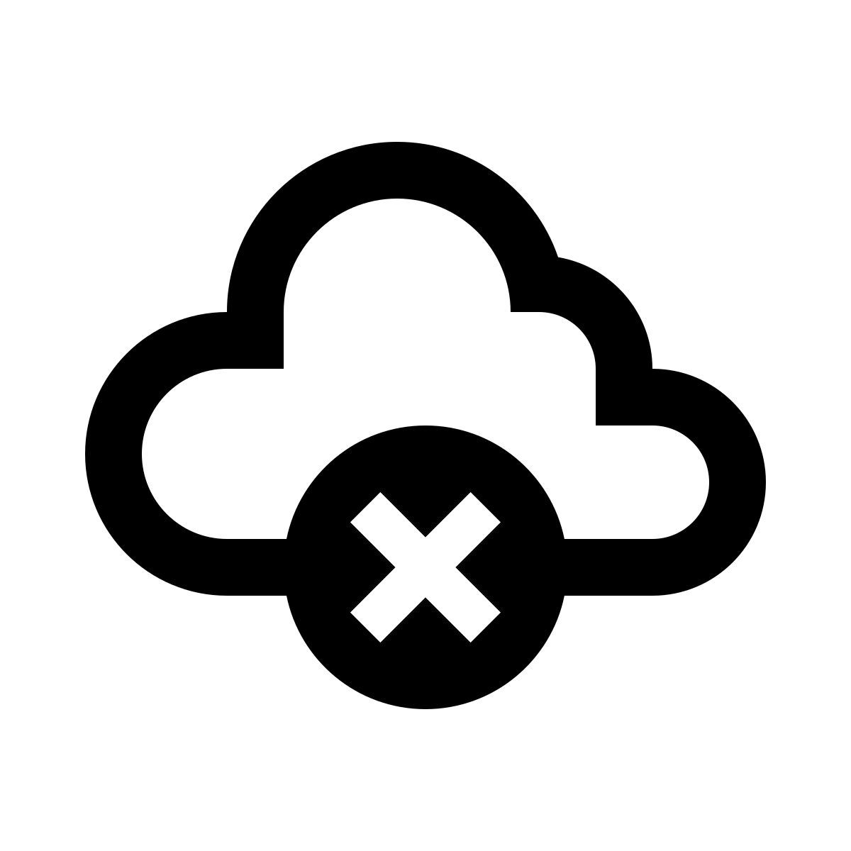 remove cloud icon