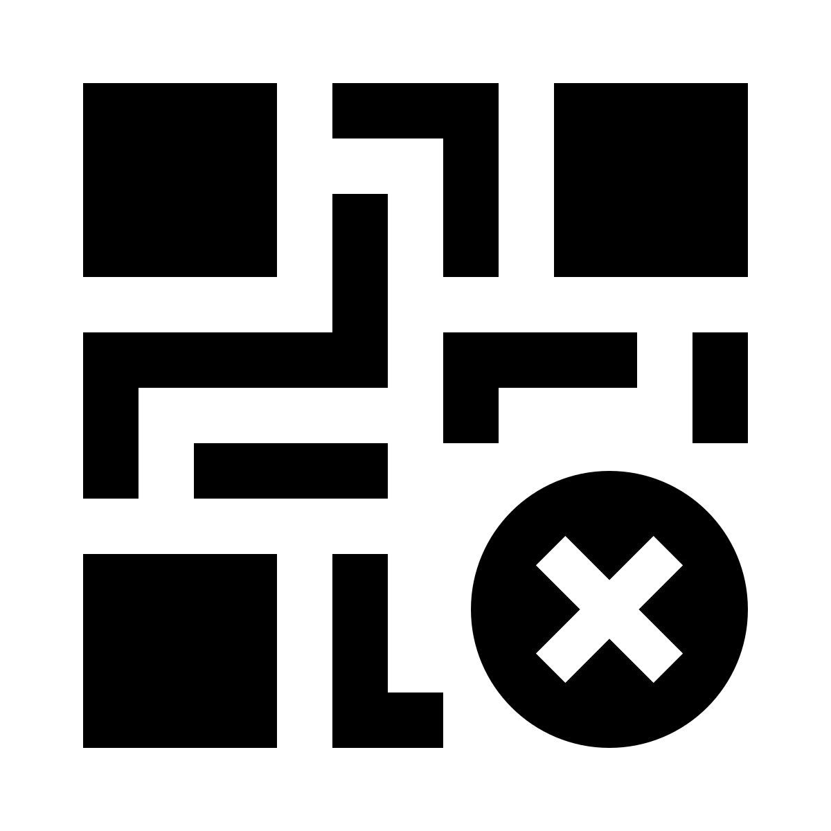 wrong qr code icon