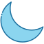 external moon-halloween-bearicons-blue-bearicons icon