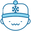 external Cold-emojis-bearicons-blue-bearicons icon