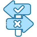 external Direction-yes-or-no-bearicons-blue-bearicons icon