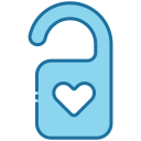 external Door-Hanger-valentine-love-bearicons-blue-bearicons icon