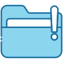 external Folder-alert-and-warning-bearicons-blue-bearicons icon