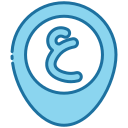 external Location-arabic-alphabet-bearicons-blue-bearicons icon