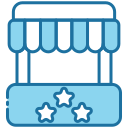 external Store-Rating-food-delivery-bearicons-blue-bearicons icon