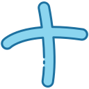 external TAW-phoenician-alphabet-bearicons-blue-bearicons-2 icon