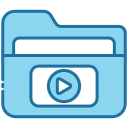 external Video-folder-bearicons-blue-bearicons icon