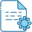 external Virus-file-and-document-bearicons-blue-bearicons icon
