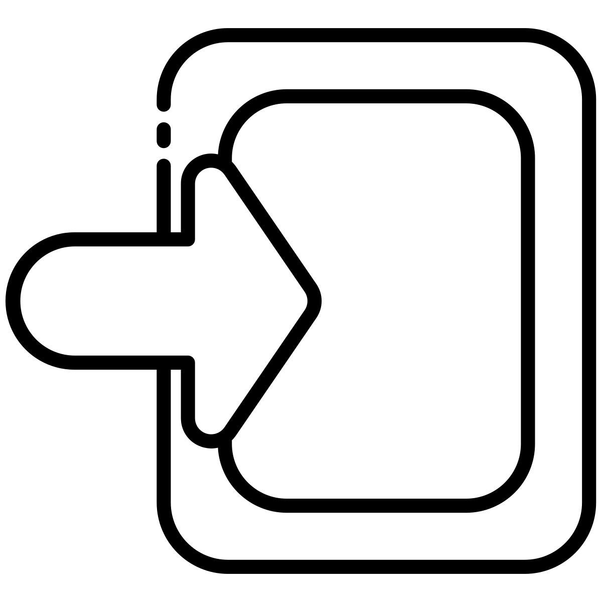 둥근 다운 로그인 icon