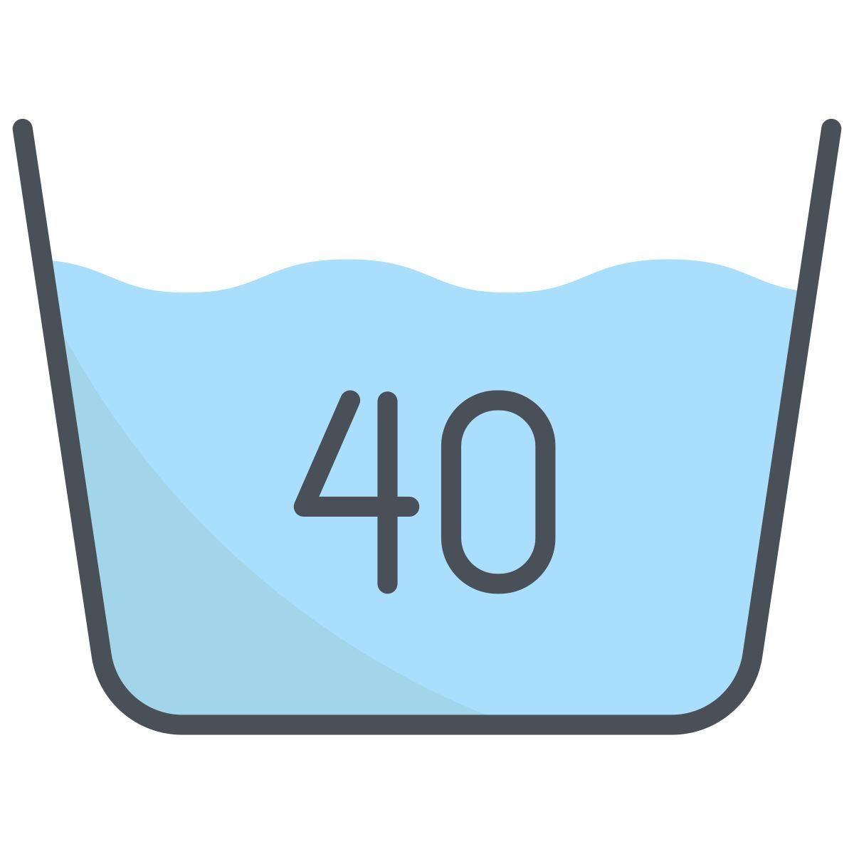 40 degree wash icon