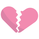 external Broken-Heart-valentine-love-bearicons-flat-bearicons icon