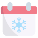 external Calendar-winter-holiday-bearicons-flat-bearicons-2 icon