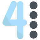 external Four-alphabet-and-numbers-bearicons-flat-bearicons icon