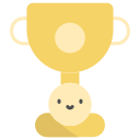 external Trophy-happiness-bearicons-flat-bearicons icon