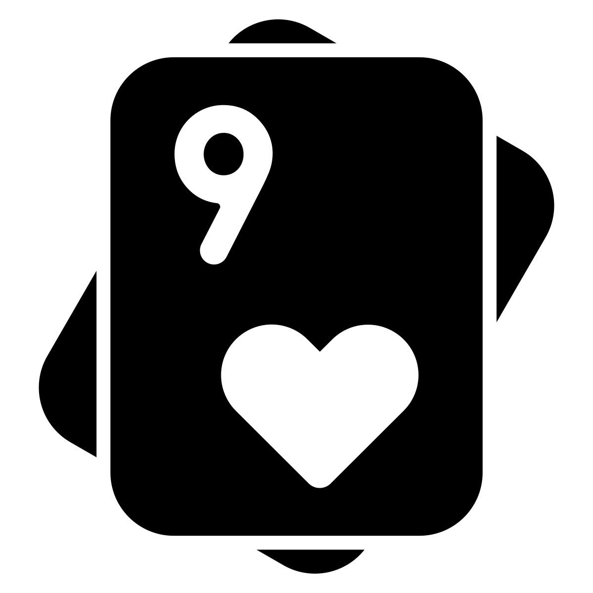 25 nueve de corazones icon