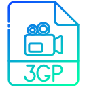external 3GP-file-extension-bearicons-gradient-bearicons icon