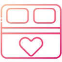 external Bed-valentine-love-bearicons-gradient-bearicons icon