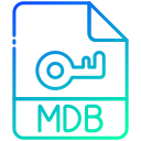 external MDB-file-extension-bearicons-gradient-bearicons icon