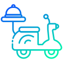 external Motorcycle-food-delivery-bearicons-gradient-bearicons icon