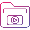 external Video-folder-bearicons-gradient-bearicons icon