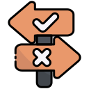 external Direction-yes-or-no-bearicons-outline-color-bearicons icon