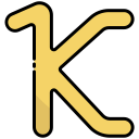 external Kappa-greek-alphabet-bearicons-outline-color-bearicons-2 icon