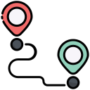 external Route-navigation-and-maps-bearicons-outline-color-bearicons icon