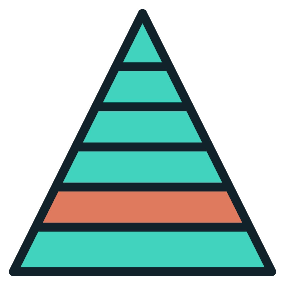 gráfico de pirâmide icon