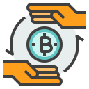 external bitcoin-cryptocurrency-blockchain-becris-lineal-color-becris icon