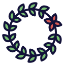 external flower-crown-celebration-becris-lineal-color-becris icon