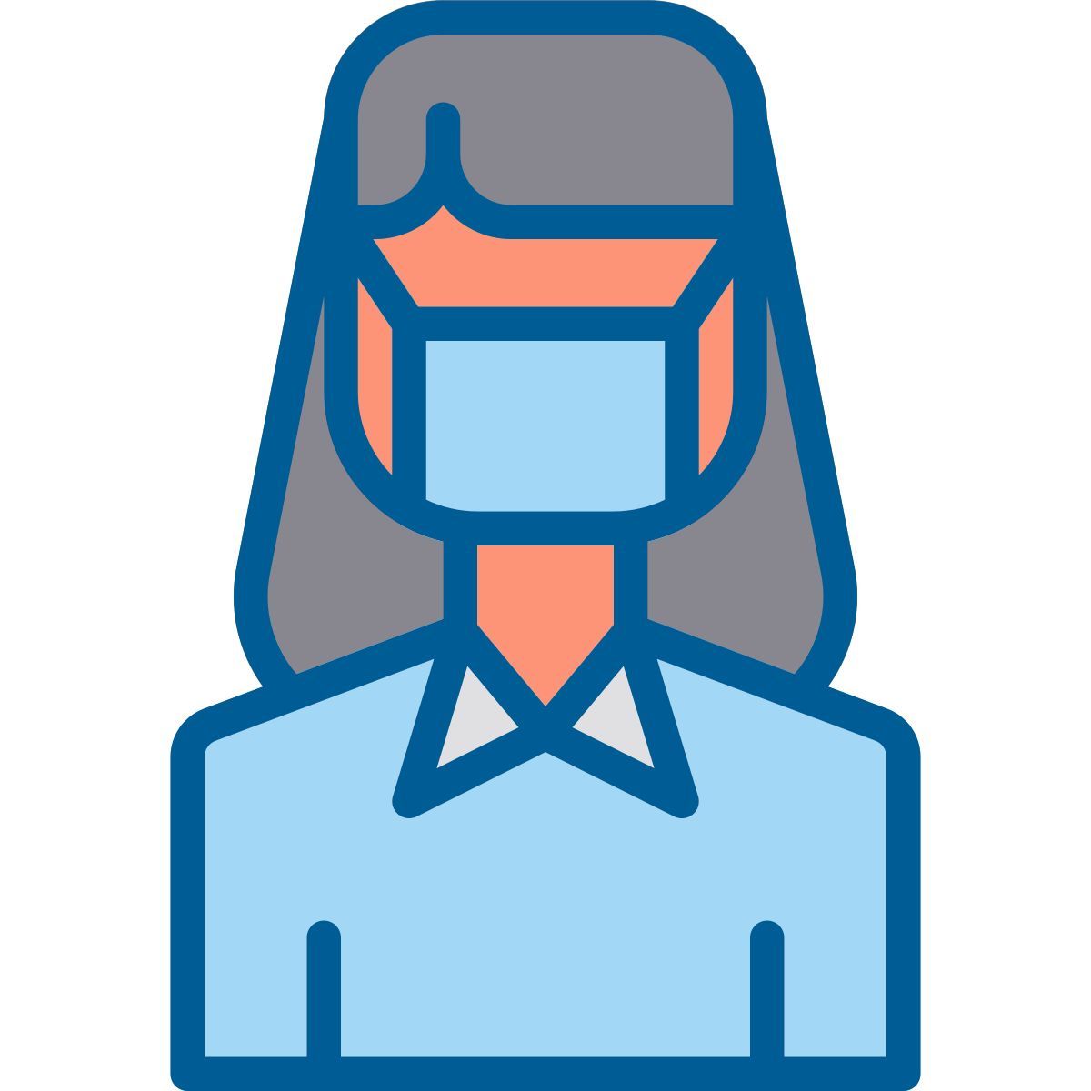 woman in mask icon