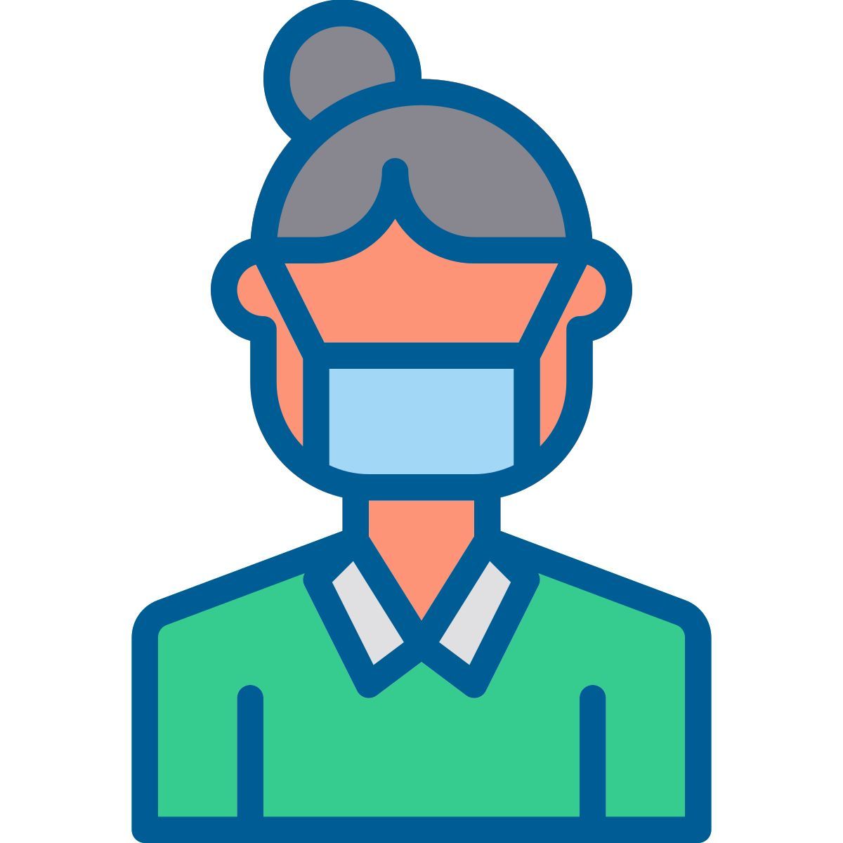 girl in mask icon