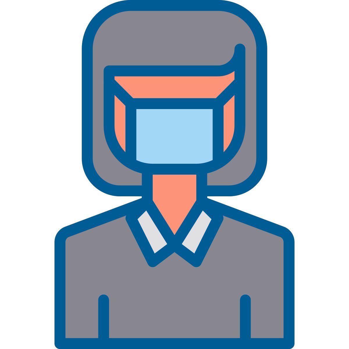 woman in mask icon