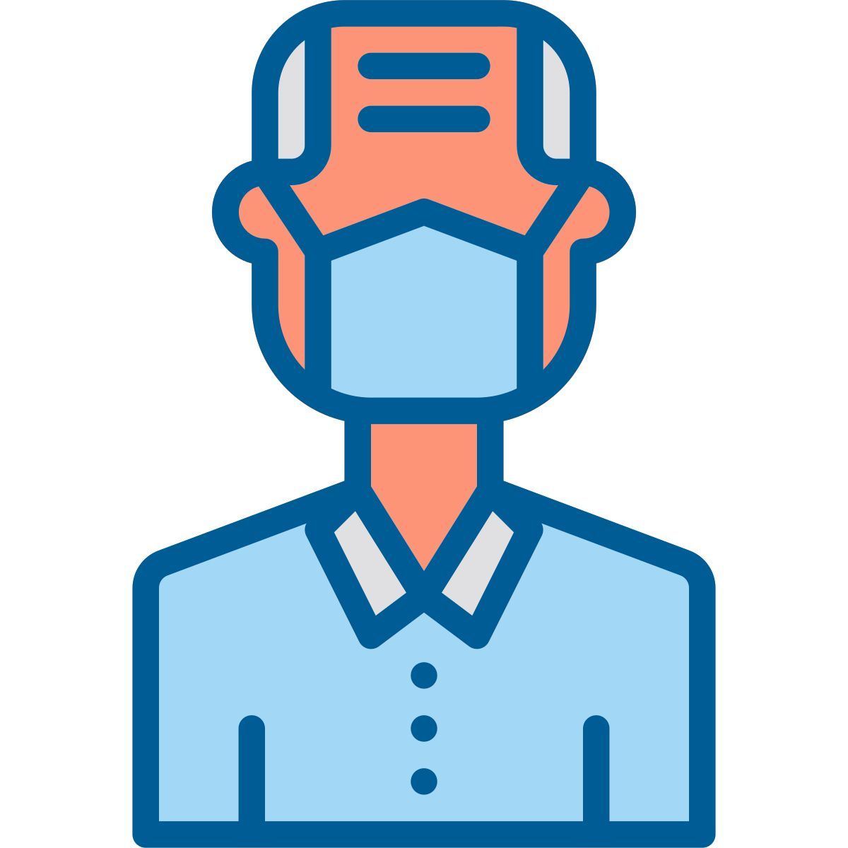 old man in mask icon