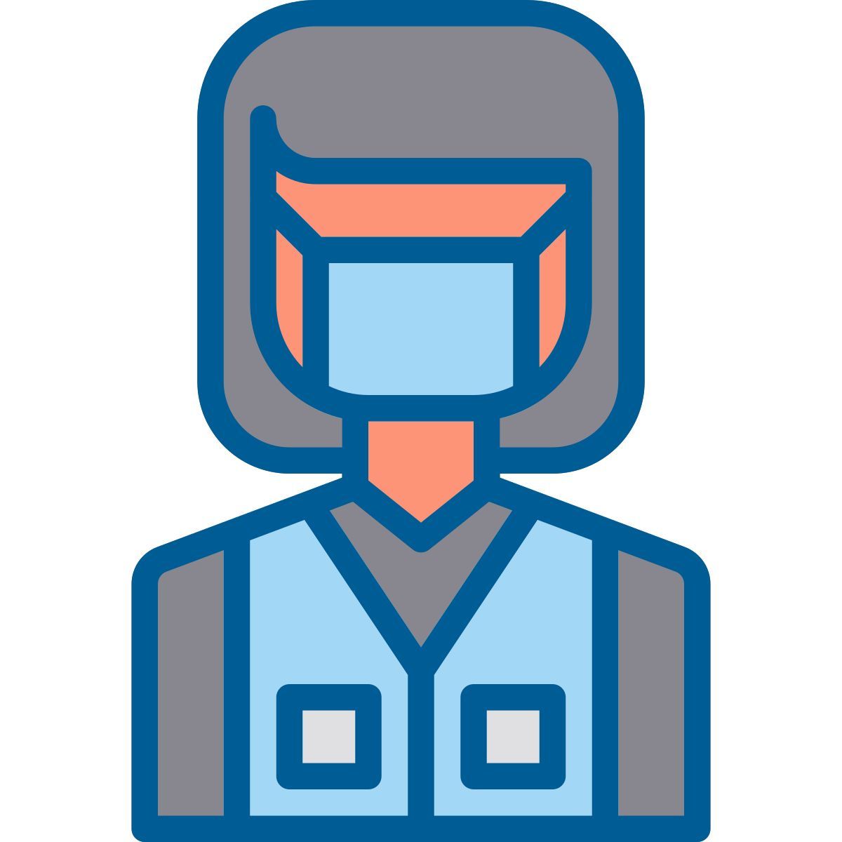 woman in mask icon