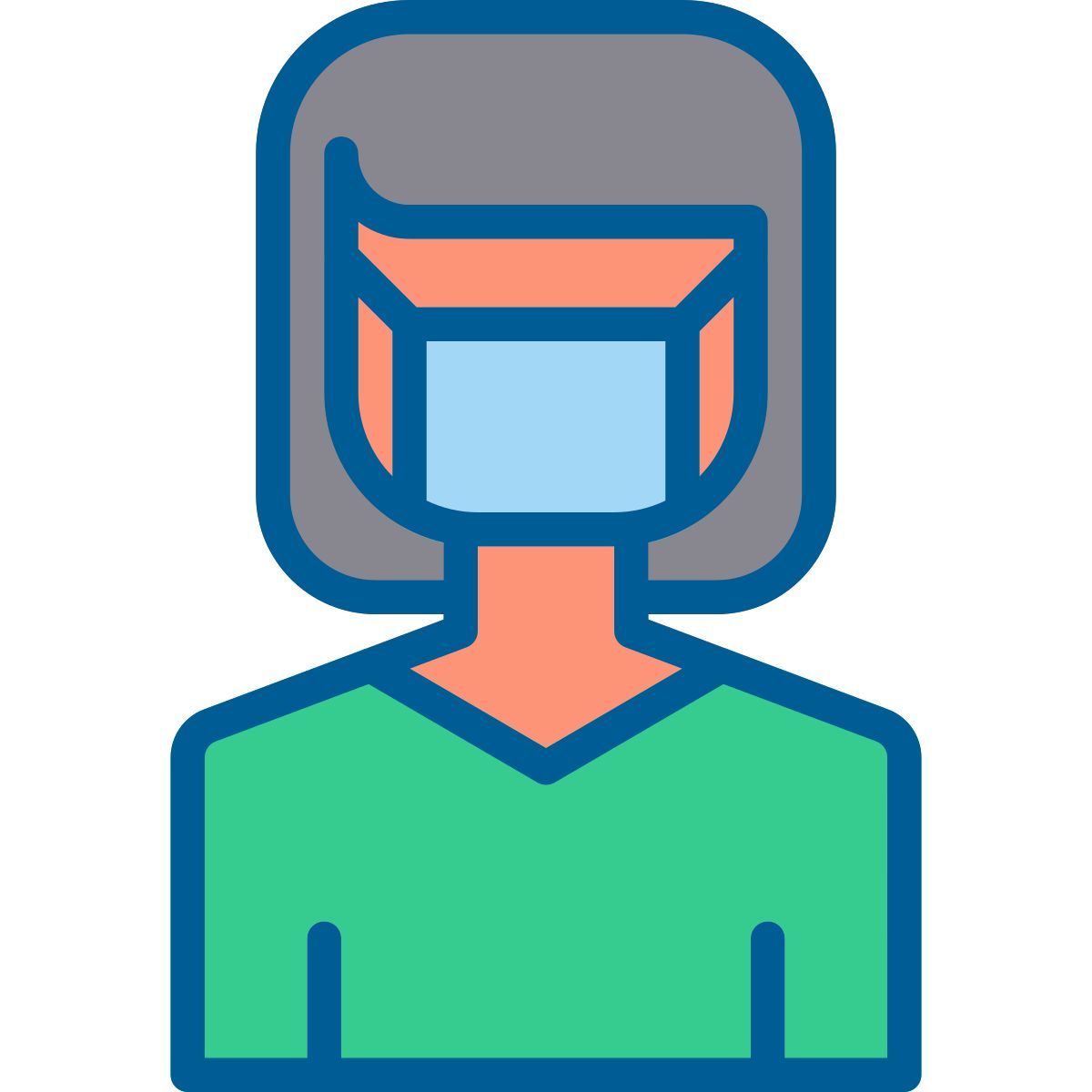 woman in mask icon