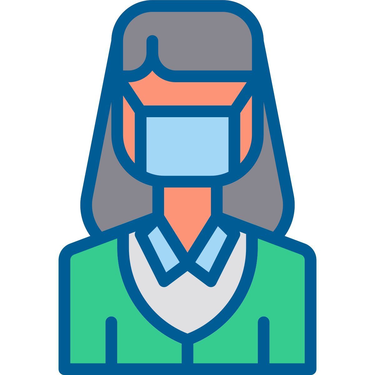 woman in mask icon