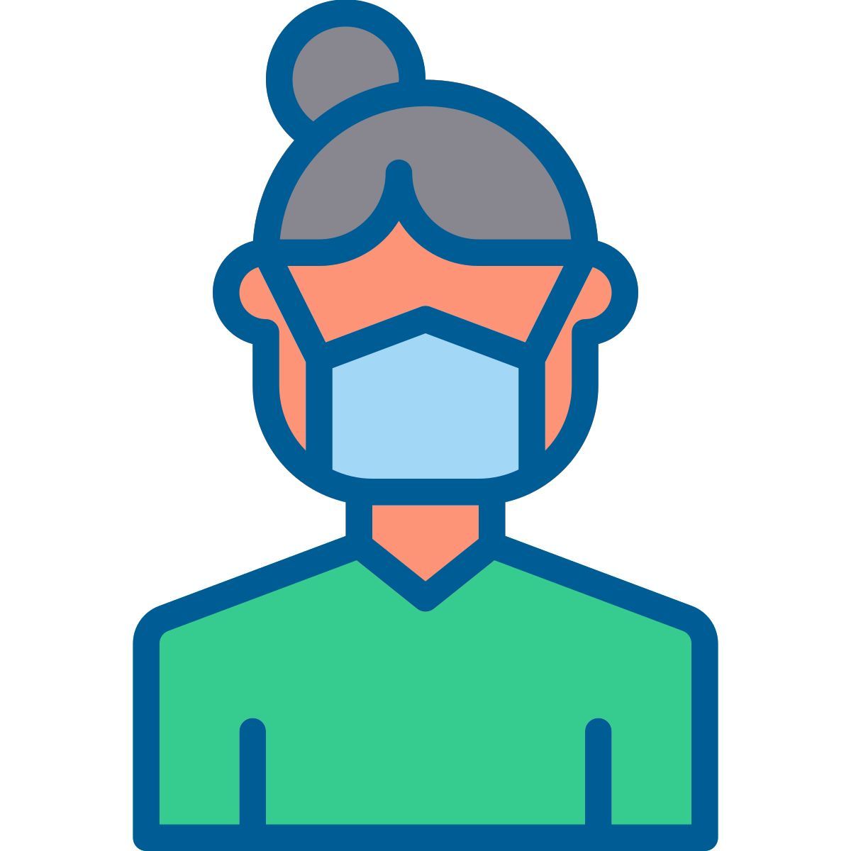 woman in mask icon