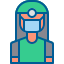 external female-doctor-avatar-wear-a-mask-berkahicon-lineal-color-berkahicon icon