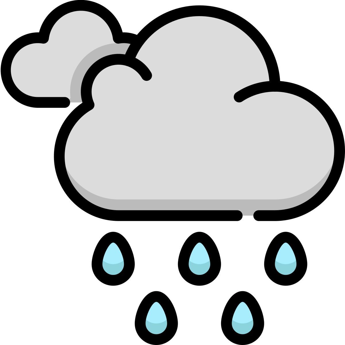 clody cloud rain icon