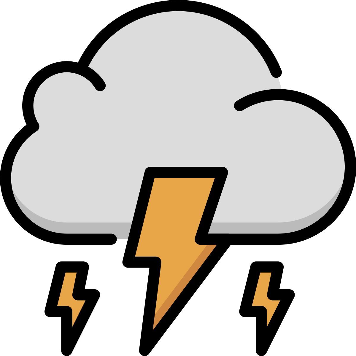 externe cloud thunder weather beshi color kerismaker icon