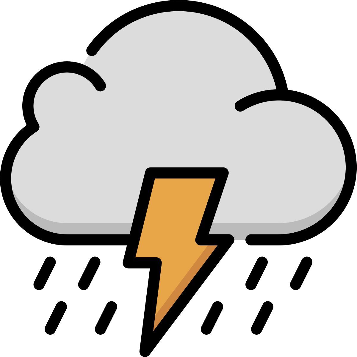 cloud rain storm icon