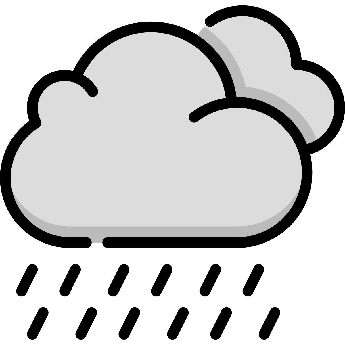 cloudy cloud rain icon