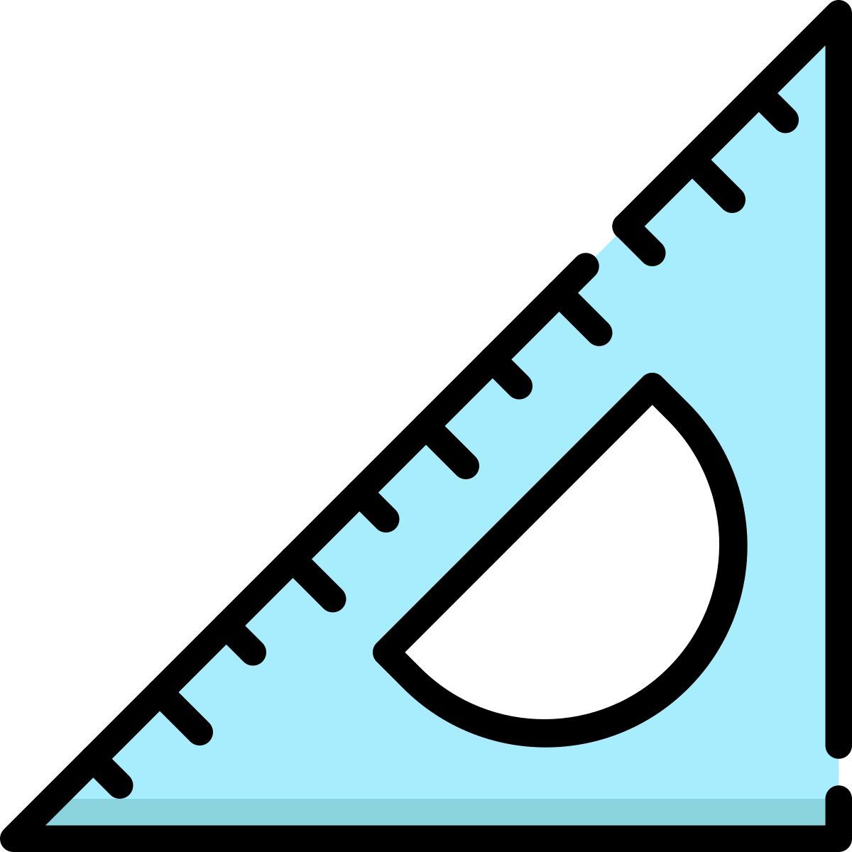 regla triangular icon