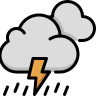 external Cloudy-cloud-rain-storm-weather-beshi-color-kerismaker icon
