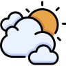 external Cloudy-cloud-sun-weather-beshi-color-kerismaker icon