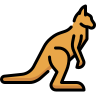external Kangaroo-animal-beshi-color-kerismaker icon