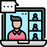 external Online-Meeting-office-beshi-color-kerismaker icon