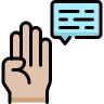 external Sign-Language-communication-beshi-color-kerismaker icon
